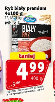 Ryż biały premium Melvit 4-pak promocja w Prim Market