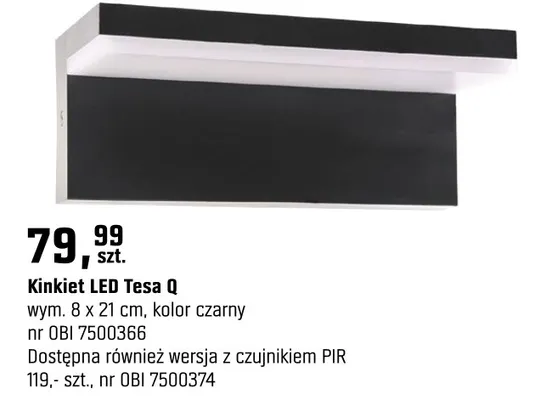 Kinkiet LED Tesa Q promocja w OBI