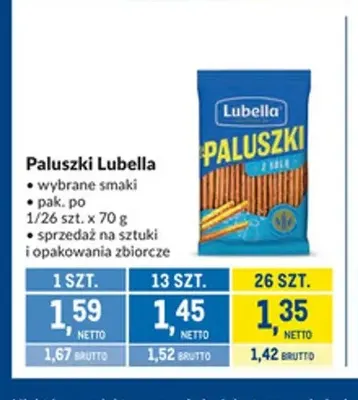 Paluszki Lubella promocja w Makro