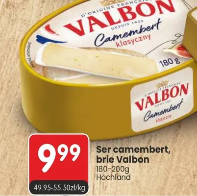Ser camembert, brie Valbon promocja w Market Point