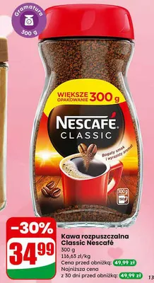 Kawa rozpuszczalna Classic promocja w Dino