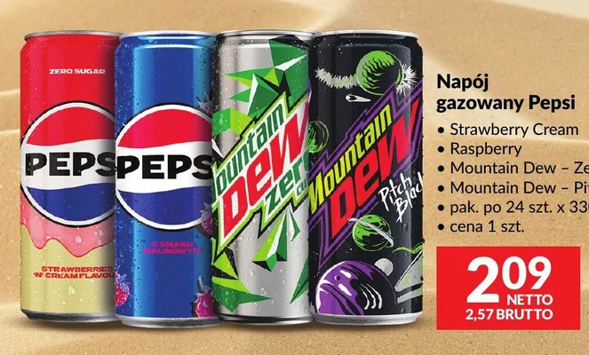Napój gazowany Pepsi Zero Sugar Strawberry & Cream promocja w Makro