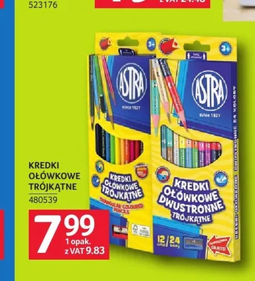 Kredki ołówkowe trójkątne Astra promocja w Selgros