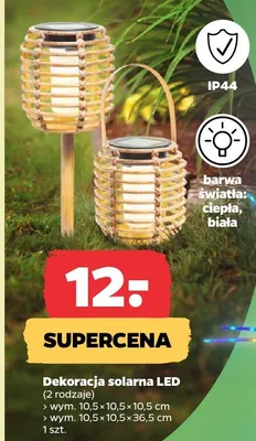 Dekoracja solarna LED 10,5x10,5x10,5cm promocja w Netto