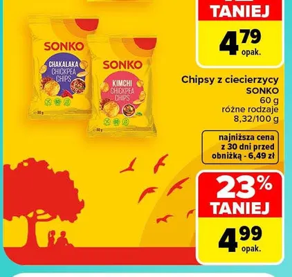 Chipsy z ciecierzycy Sonko promocja w Carrefour