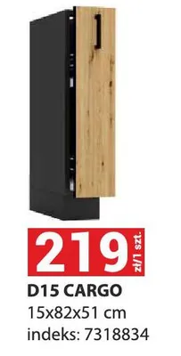 Szafka kuchenna D15 CARGO 15x82x51cm indeks 7318834 promocja w Merkury Market