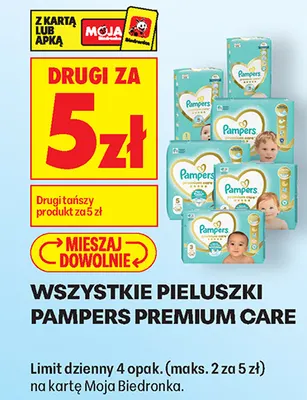 Pieluszki Pampers Premium Care promocja w Biedronka