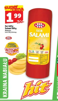 Ser żółty Salami Mlekovita promocja w TOPAZ