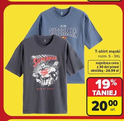 T-shirt męski Superman promocja w Carrefour