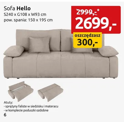 Sofa Hello promocja w Black Red White