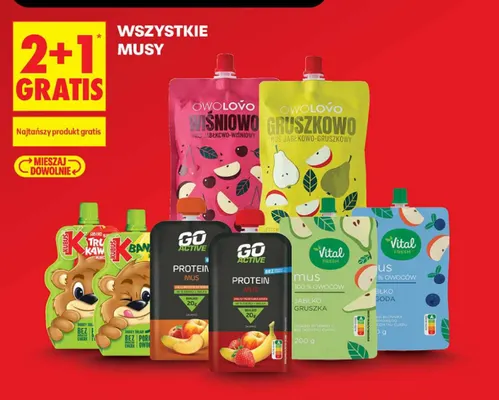 Mus jabłko gruszka Vital Fresh promocja w Biedronka