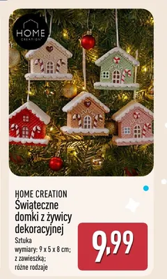 Świąteczne domki z żywicy dekoracyjnej Home Creation promocja w Aldi