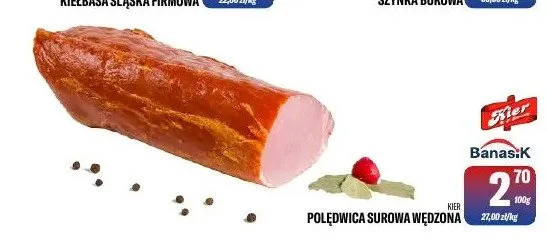 Polędwica Surowa Wędzona Kier promocja w Tomi Markt