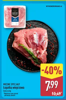 Łopatka wieprzowa Mięsne Specjały promocja w Aldi