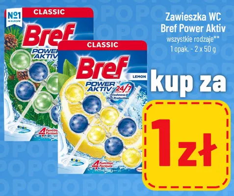 Zawieszka WC Bref Power Aktiv 2-pak promocja w POLOmarket