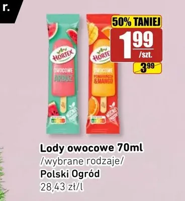 Lody owocowe Hortex Pomarańcza & Mango promocja w API Market