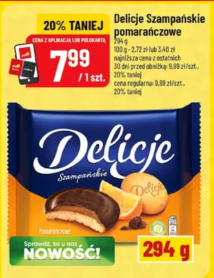 Delicje Szampańskie pomarańczowe promocja w POLOmarket