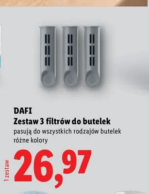 Zestaw 3 filtrów do butelek DAFI promocja w Lidl