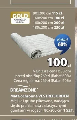 Mata ochronna Dreamzone Vestrefjorden 160x200 cm promocja w Jysk