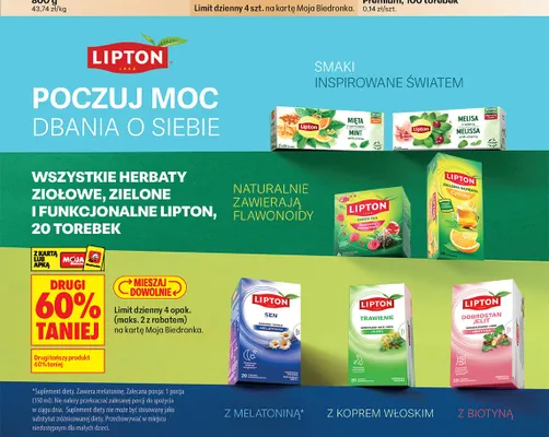 Herbata Lipton Mięta z cytrusami promocja w Biedronka