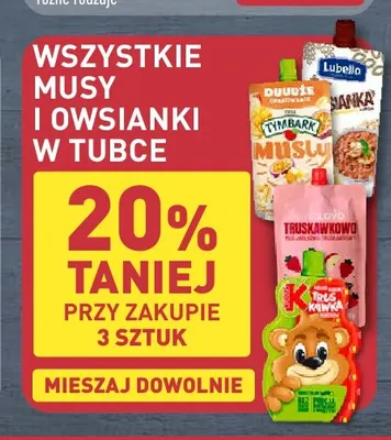 Musy i owsianki w tubce promocja w Aldi