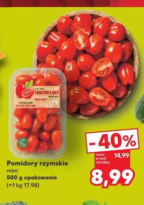 Pomidory rzymskie mini promocja w Kaufland