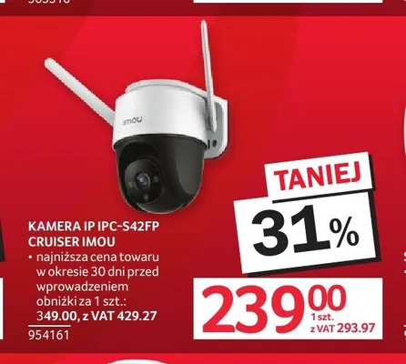 Kamera IP IPC-S42FP Cruiser IMOU promocja w Selgros