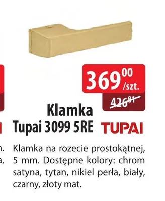 Klamka Tupai 3099 5RE na rozecie prostokątnej 5mm promocja w Dobre Dla Domu