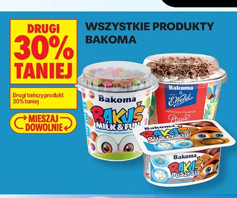 Serek puszysty Bakoma Bakuś czekoladowy promocja w Biedronka