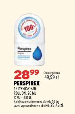 Antyperspirant roll-on Perspirex promocja w Drogerie Natura
