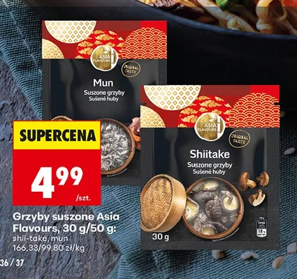 Grzyby suszone Mun Asia Flavours promocja w Biedronka