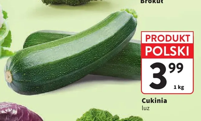Cukinie polskie promocja w Intermarche