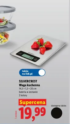 Waga kuchenna Silvercrest promocja w Lidl