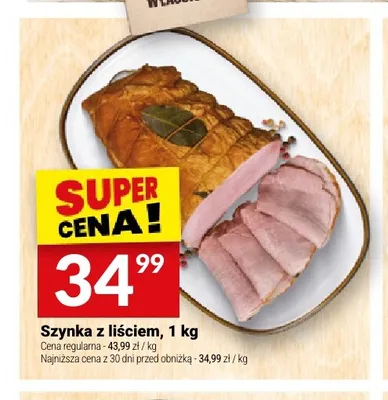 Szynka z liściem Białecki Wędzarnia promocja w Twój Market
