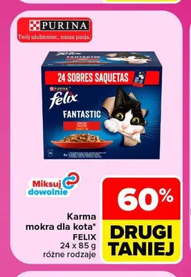 Karma mokra dla kota Felix 24-pak promocja w Carrefour
