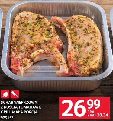 Schab wieprzowy z kością tomahawk na mała porcja promocja w Selgros