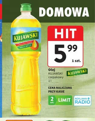 Olej Kujawski rzepakowy promocja w Intermarche