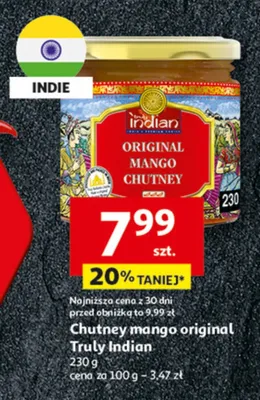 Chutney Chutney mango original Truly Indian promocja w Auchan