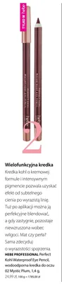 Kredka do oczu Hebe Professional Perfect Kohl Waterproof Eye Pencil wodoodporna 02 Mystic Plum promocja w Hebe