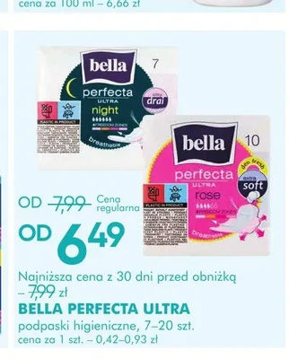 Podpaski Bella Perfecta Ultra Rose promocja w Super-Pharm