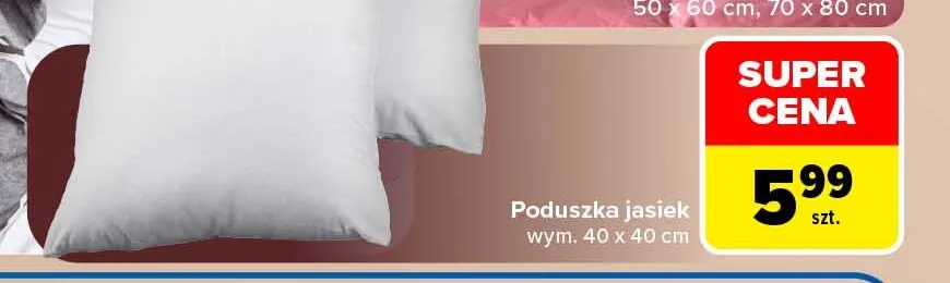Poduszka jasiek 40x40 cm promocja w Carrefour