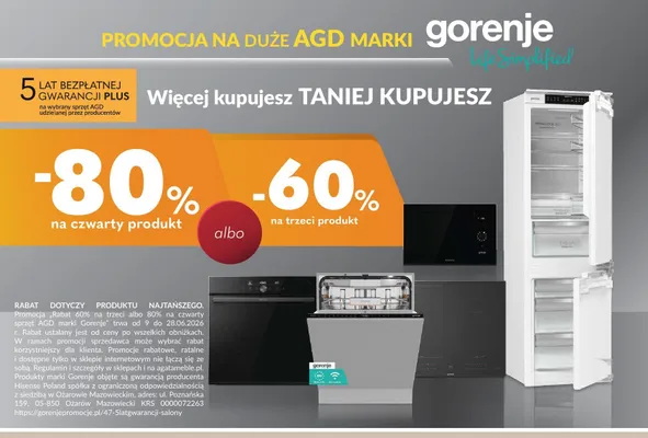 Duże AGD Gorenje promocja w Salony Agata