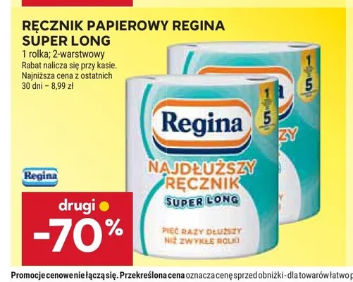 Ręcznik papierowy Regina Super Long 2-warstwowy promocja w Stokrotka