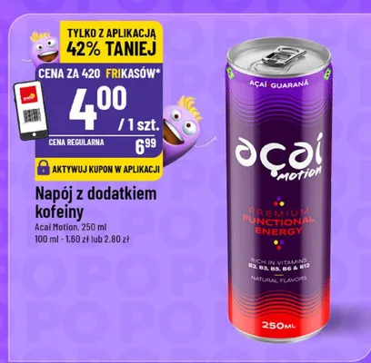 Napój z dodatkiem kofeiny Acai Matte promocja w POLOmarket