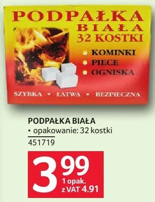 Podpałka biała 32 kostki promocja w Selgros