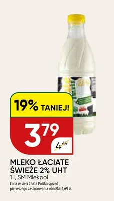 Mleko Łaciate świeże 2% UHT promocja w Chata Polska