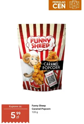Popcorn karmelowy Funny Sheep promocja w Dino