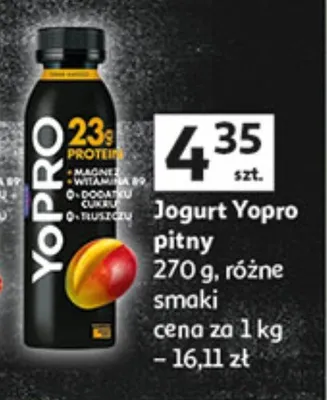 Jogurt Yopro pitny, różne smaki promocja w Auchan