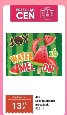 Lody multipack arbuz Joy promocja w Dino