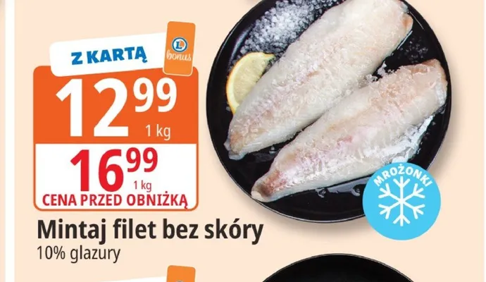 Mintaj filet bez skóry promocja w Leclerc